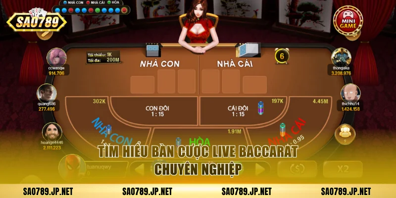 Tìm hiểu bàn cược live Baccarat chuyên nghiệp